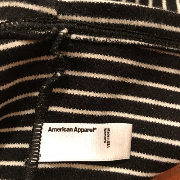 American Apparel Black & White Stripe Mini Skirt - Picture 5 of 5